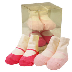 4pcs Baby Gift Set - 2 Pairs of Assorted Baby Socks