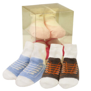 4pcs Baby Gift Set - 2 Pairs of Assorted Baby Socks